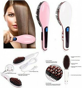 Sasti Market Fast Hair Straightner Brush - Pink