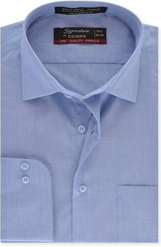 Diners Long Sleeves Formal Shirt For Men L-Blue (AB206)