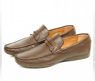 Sage Leather Moccasin Shoes For Men Brown (110342)