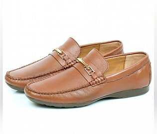 Sage Leather Moccasin Shoes For Men Tan (110341)