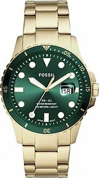 Fossil FB-01 Three-Hand Date Men's Watch Gold (FS5658)