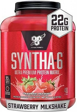 BSN Syntha 6 Whey Protein Powder Milk Protein Strawberry Milkshake 5Lbs