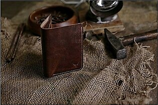 Snug Book Style Leather Wallet For Men Distressed Brown (CH-1010)