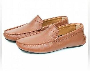 Sage Leather Moccasin Shoes For Men Tan (110345)