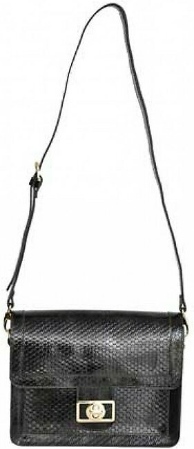 Desiderio Leather Shoulder Bag For Women Black (810)