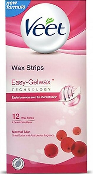 Veet Easy Gel Wax Strips For Normal Skin 12 Pcs