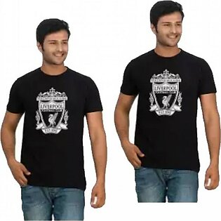 Packs Cotton Jersey Football Club Logo T-Shirt For Men Pack Of 2 (DF-00256-MF)