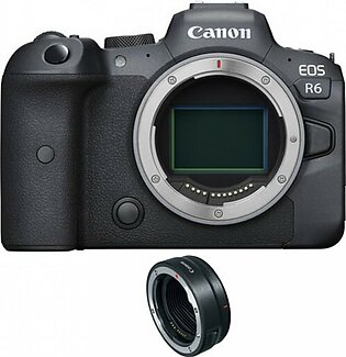Canon EOS R6 Mirrorless Digital Camera With EOS-R Mount Adapter