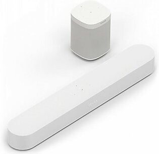Sonos One Wireless Smart Speaker With Beam Set Of 2 White