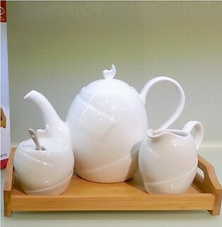 Easy Shop Tea Pot Set 3 Pcs White
