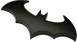Ferozi Traders 3D Metal Bat Man Logo Car Decoration Sticker Black