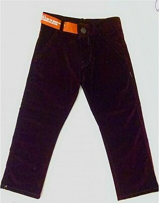 Wardrobe Desire Corded Trendy Jeans For Boy - Dark Maroon