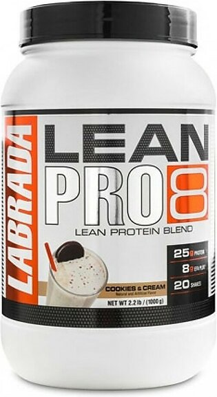 Labrada Nutrition Lean Pro 8 Protein Powder Cookies & Cream 2.2Lb