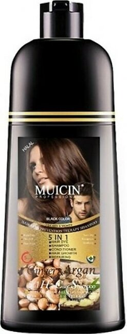 Muicin 5In1 Ginger & Argan Oil Hair Color Shampoo Brown - 200ml