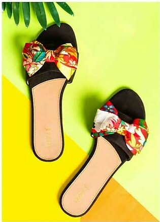 Mizaj Bow Bling Flat Sandal For Women (MF-003)