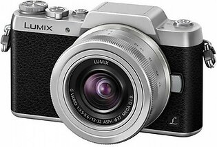 Panasonic Black and Silver Lumix Mirrorless Camera (DMC-GF7) with 12-32mm Lens