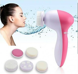Charming Closet 5 in 1 Face Massager & Cleanser - Pink