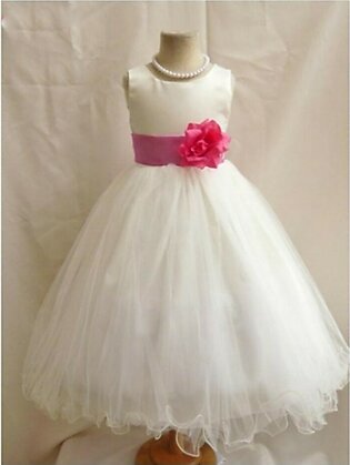 FashionValley Flower Party Frock For Baby Girl (0108)