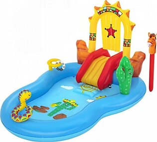 Easy Shop Inflatable Wild West Swimming Pool For Kids With Pump