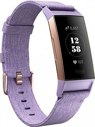 Fitbit Charge 3 Special Edition Fitness Tracker Lavender Woven