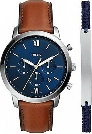Fossil Neutra Chronograph Men's Watch Luggage With Bracelet (FS5708SET)