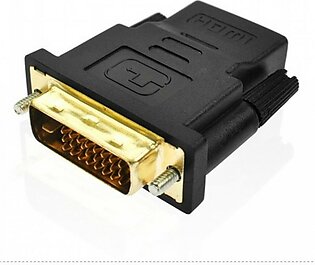 SubKuch DVI Male 24+1 To HDMI Female Adapter Connector (B 96, P 47)
