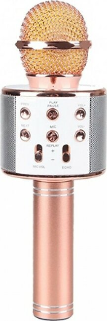 Cool Boy Mart Wireless Bluetooth Karaoke Microphone Mic Speaker Rose Pink (WS-858)