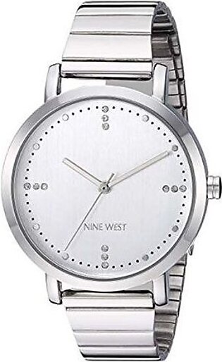 Nine West Crystal Accented Bracelet Women's Watch (NW/2279SVSV)
