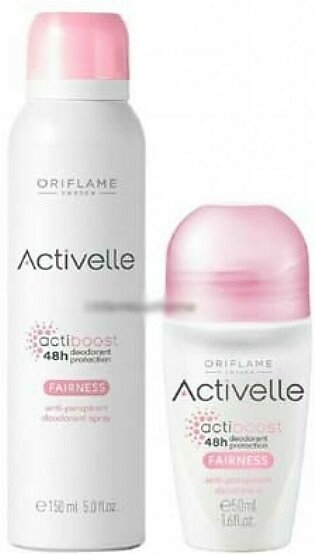 Oriflame Activelle Fairness Anti-Perspirant Deodorant Roll-On Spray & Cream