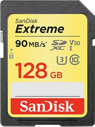 SanDisk 128GB Extreme V30 UHS-I SDXC Memory Card (SDSDXVF-128G-ANCIN)