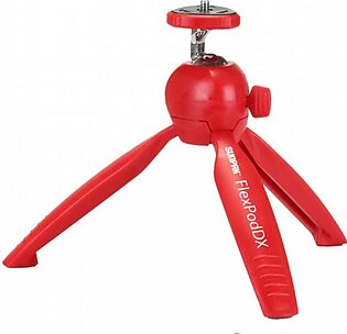 Sunpak FlexPodDX Tabletop Tripod With GoPro And Smartphone Adapters Red (620-900-RD)