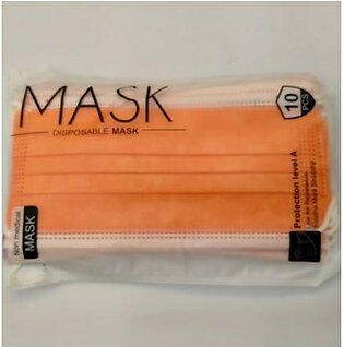 Healthcare Online Surgical Face Mask Sea Orange (Pack Of 10)