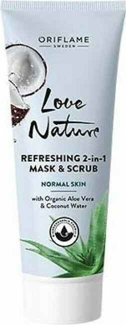 Oriflame Love Nature Refreshing 2-in-1 Mask & Scrub 75ml (34822)