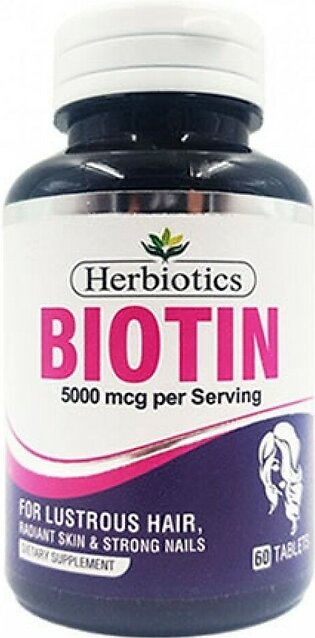 Herbiotics Biotin 5000mcg - 60 Tablets
