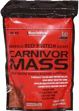MuscleMeds Anabolic Beef Protein Carnivor Mass Gainer Chocolate Flavour 2lb