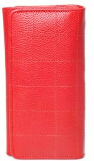Sage Leather Clutch Bag For Women Red (35007)
