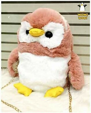 Sale Out Fluffy Furr Penguin Crossbody Bag L.Brown