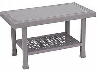 Boss Small Double Shelf Plastic Table (B-330-LGR)