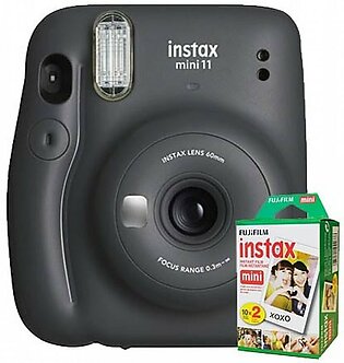 Fujifilm Instax Mini 11 Instant Camera Charcoal Gray - With 20 Sheets