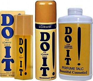 Lomani Do It Perfume Deodorant Spray & Talc Powder For Men - Pack of 3