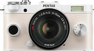 Pentax Q-S1 Mirrorless Digital Camera White With 5-15mm and 15-45mm Lenses