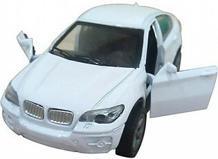 Planet X Pull Back Die Cast Metal BMW Car White (PX-10410)