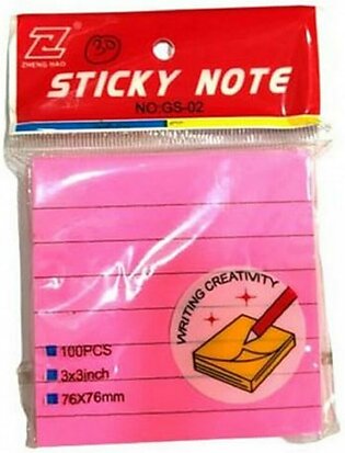 M Stationers Multi-Color Sticky Note Pad - 100 Sheets