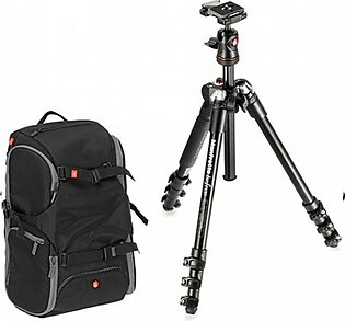 Manfrotto BeFree Compact Travel Aluminum Tripod & Advanced Travel Backpack Kit