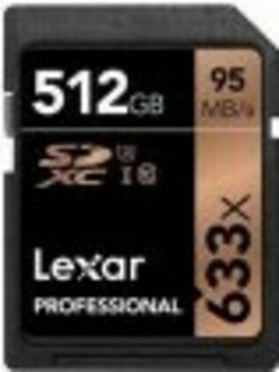 Lexar 512GB Professional 633x UHS-I SDXC Memory Card (LSD512CBNL633)