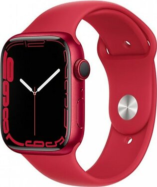 Apple iWatch Series 7 45mm Red Aluminum Case With Red Sport Band - GPS