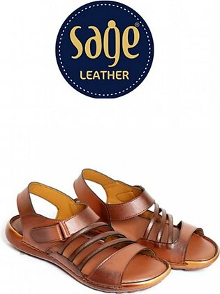 Sage Leather Sandal For Men Brown (6757)