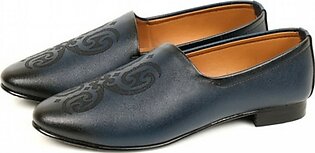 Sage Leather Pumpy Shoes Blue (300003)