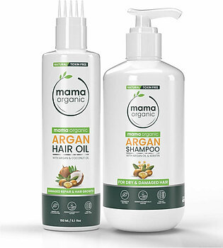 Hair Regrowth Kit | Argan Hair Oil 150ml and Argan Shampoo 280ml - Natural & Toxin-Free
