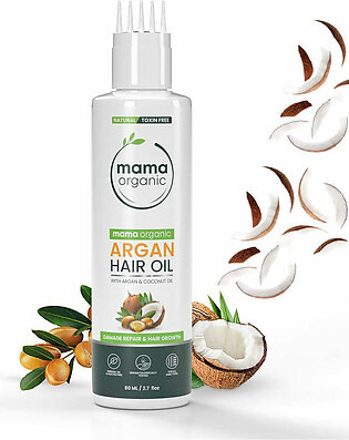 Argan Hair Oil For Damage Repair & Hair Growth with Argan & Coconut Oil - Natural & Toxin-Free - 80ml